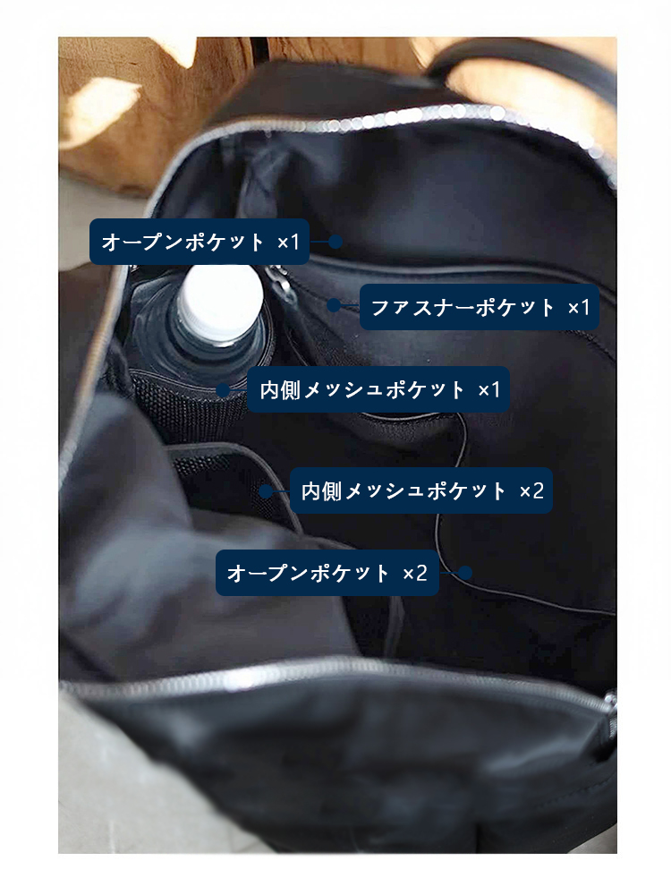 ナイロン×本革 リュック QD691 イメージ27