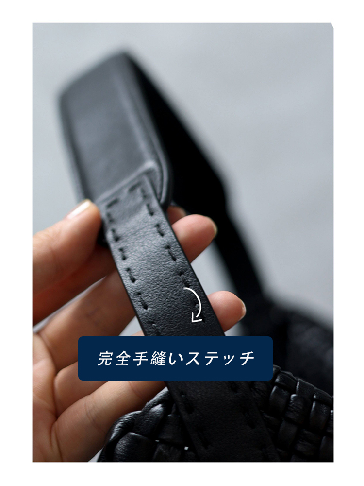 本革 編み込みホーボーバッグ YD0086 イメージ22