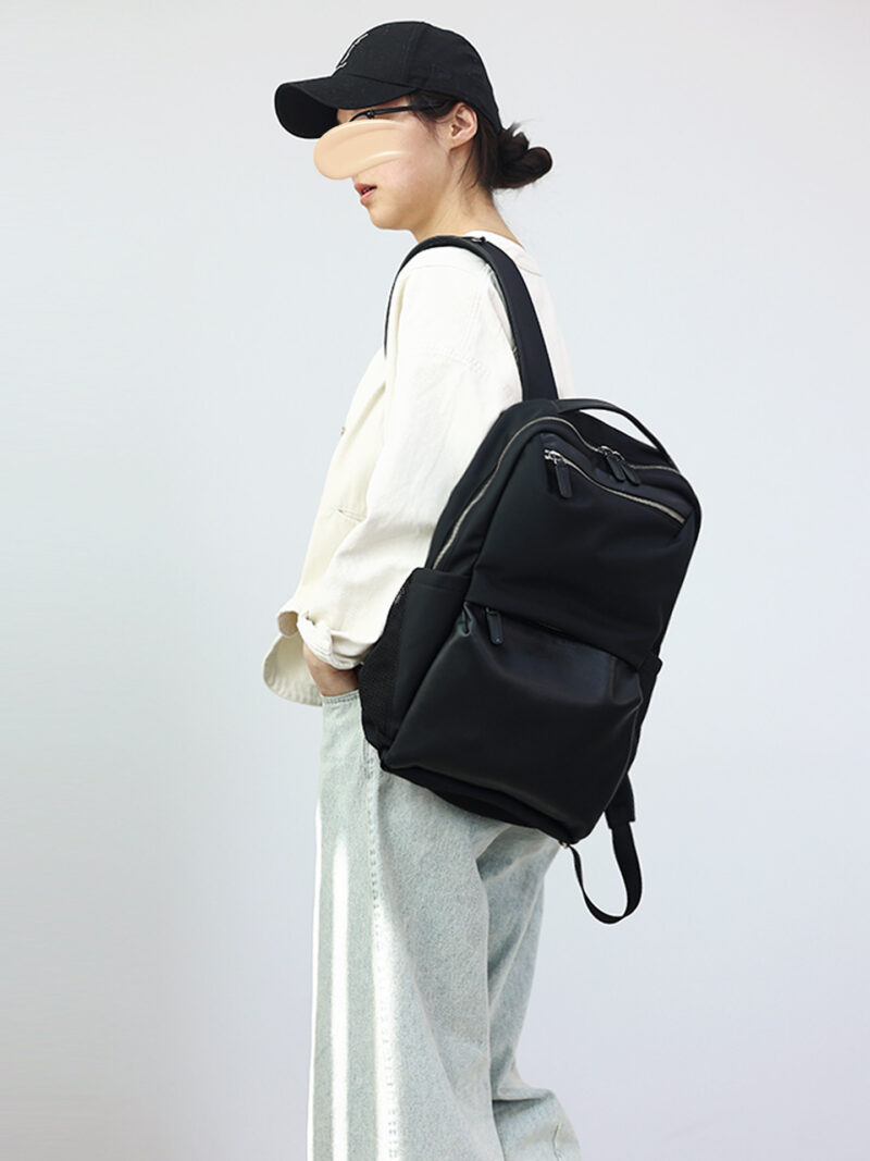 ナイロン×本革 リュック｜A4対応・約890g｜QD733 - 画像 (5)