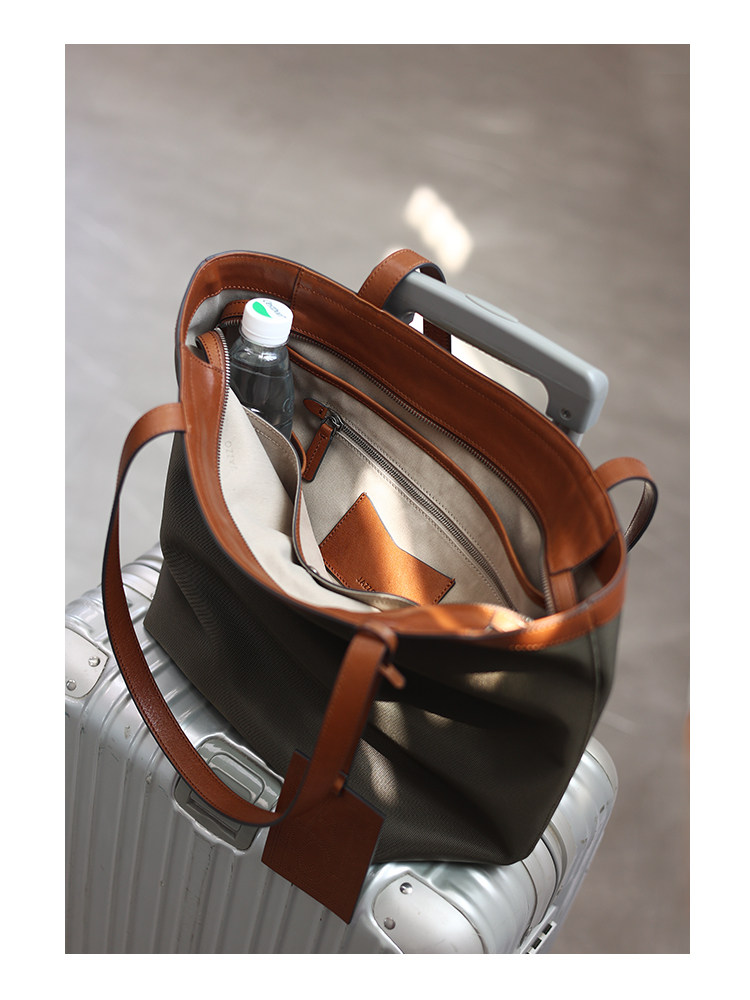 ナイロン×本革 トートバッグ QD765 イメージ10