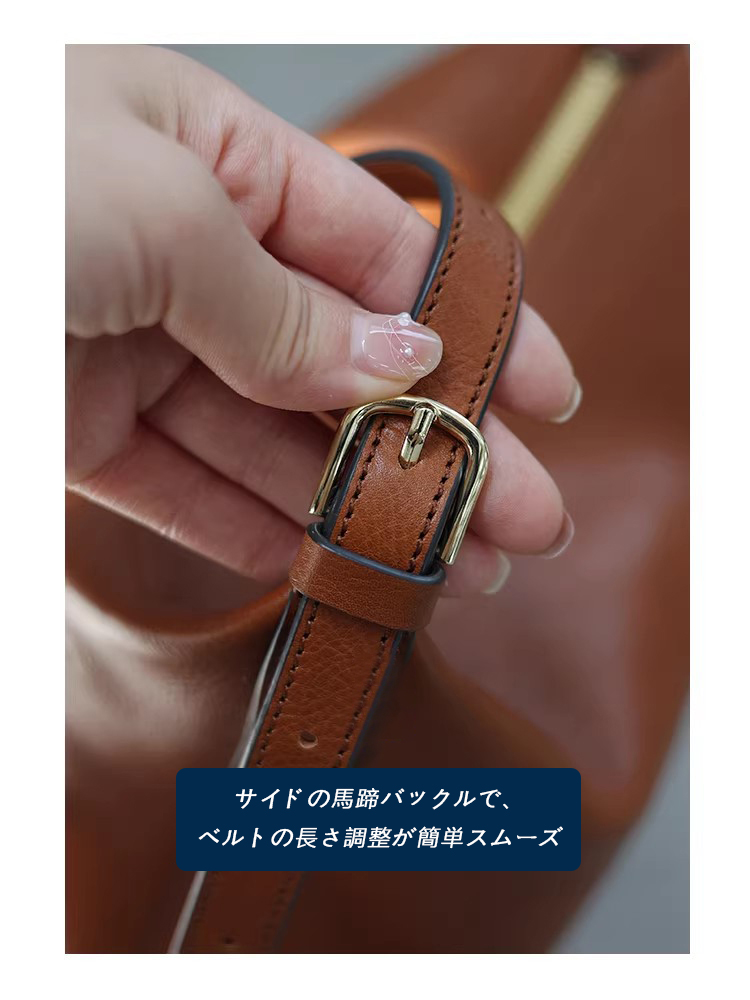 本革 ホーボー型ショルダーバッグ QD551 イメージ13