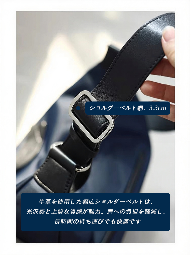 ナイロン×本革 ショルダーバッグ QD739 イメージ18