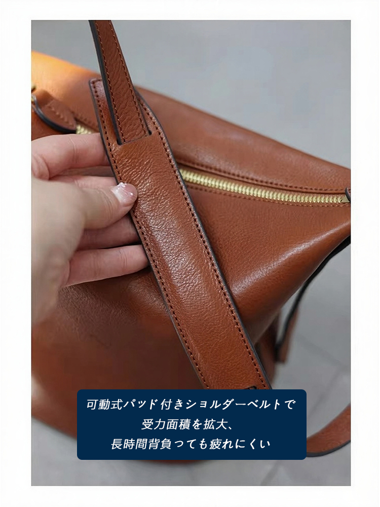 本革 ホーボー型ショルダーバッグ QD551 イメージ14