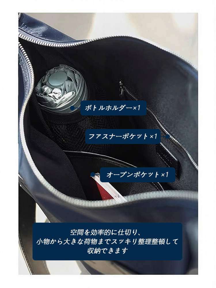 ナイロン×本革 ショルダーバッグ QD739 イメージ21