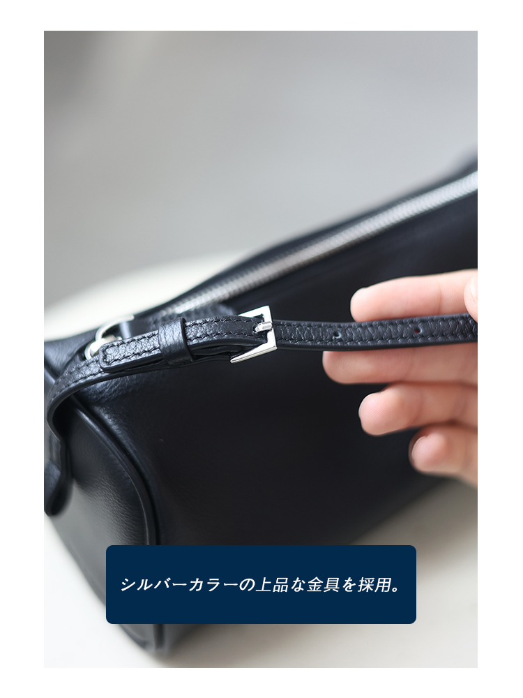 本革 筒型ショルダーバッグ QD644 イメージ14