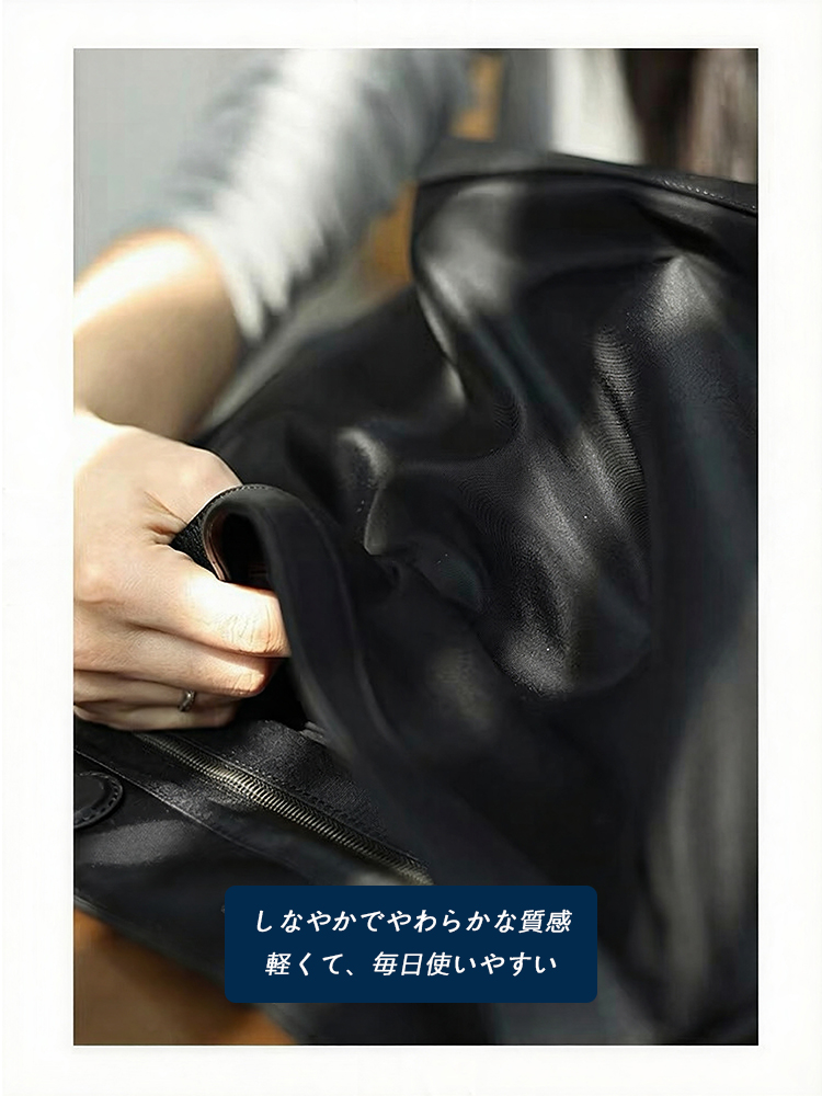 ナイロン×本革 ショルダーバッグ QD717 イメージ4