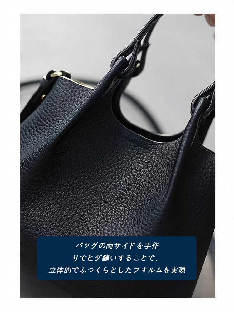 本革 ミニバケットバッグ QD590 イメージ14