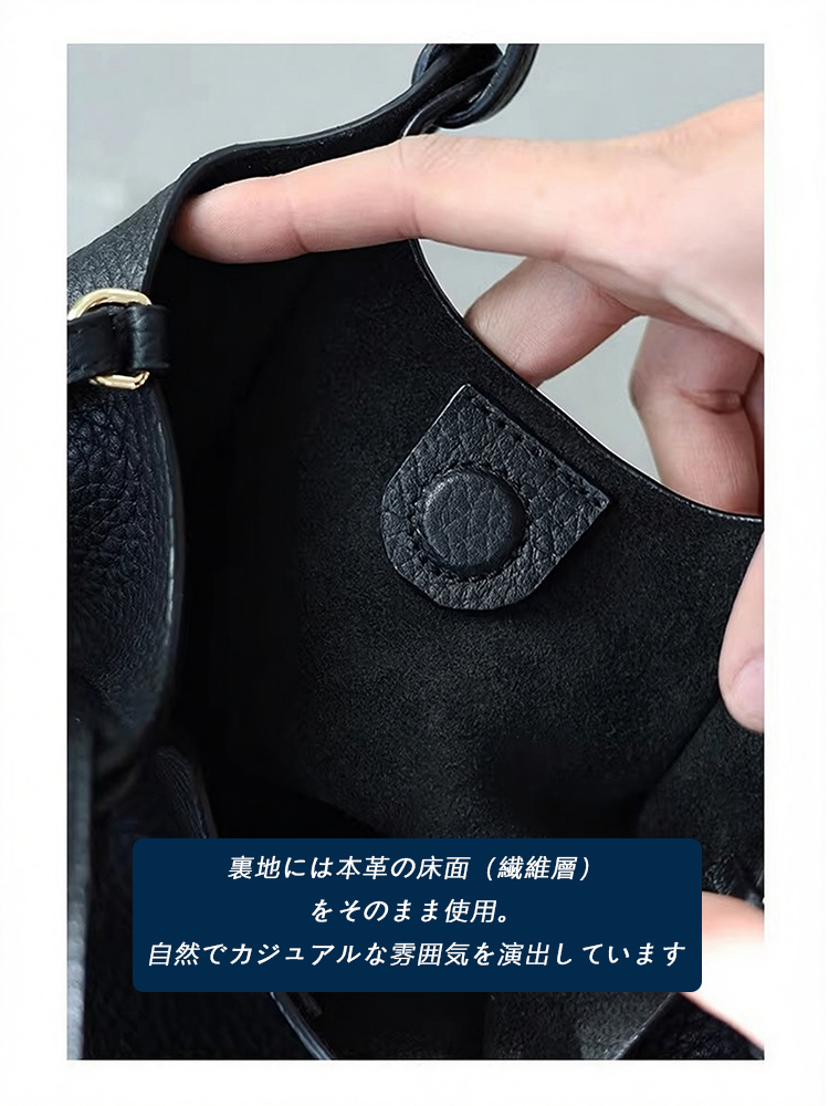 本革 ミニバケットバッグ QD590 イメージ15