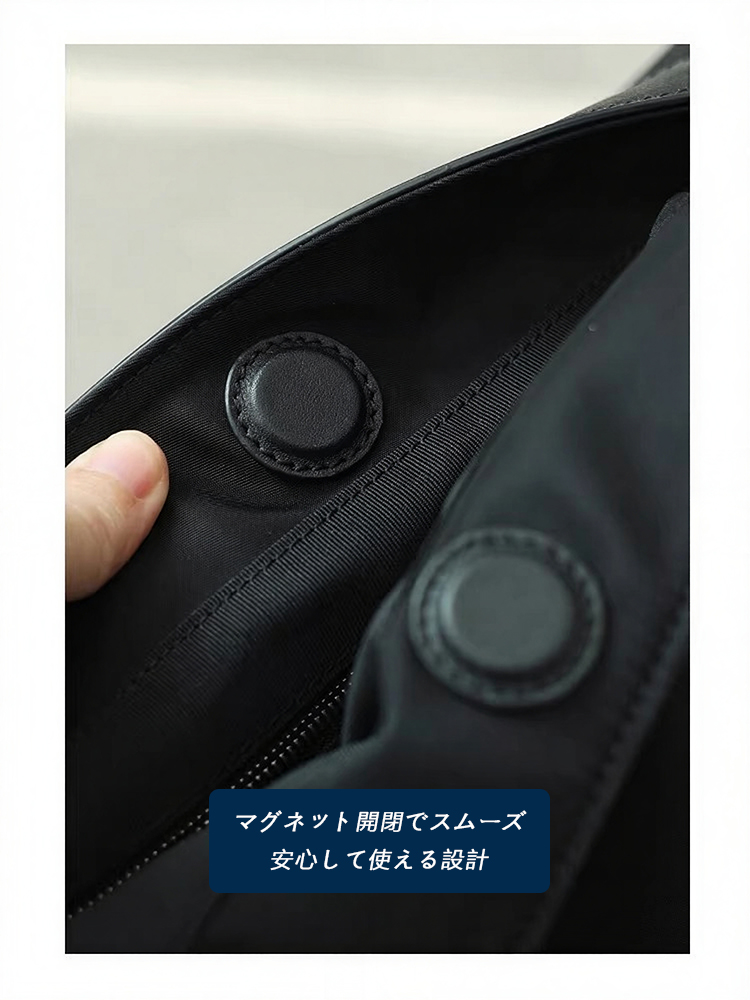 ナイロン×本革 ショルダーバッグ QD717 イメージ6