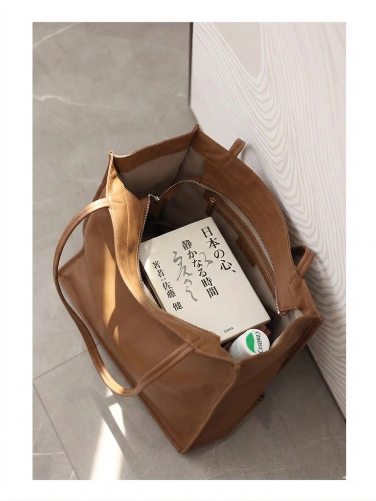 本革 縦型トートバッグ QD745 イメージ4