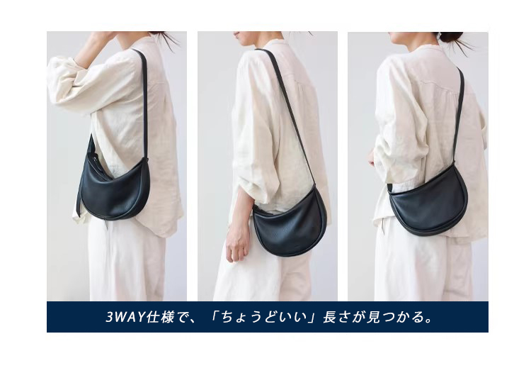 本革 半月型ミニショルダーバッグ QD772 イメージ17