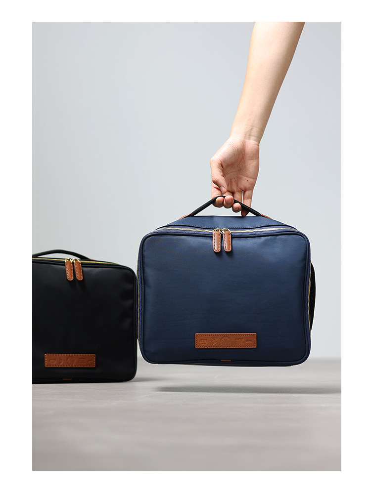 ナイロン×本革 トラベルポーチ｜旅行の収納・仕分け｜QD536 - a bag a life