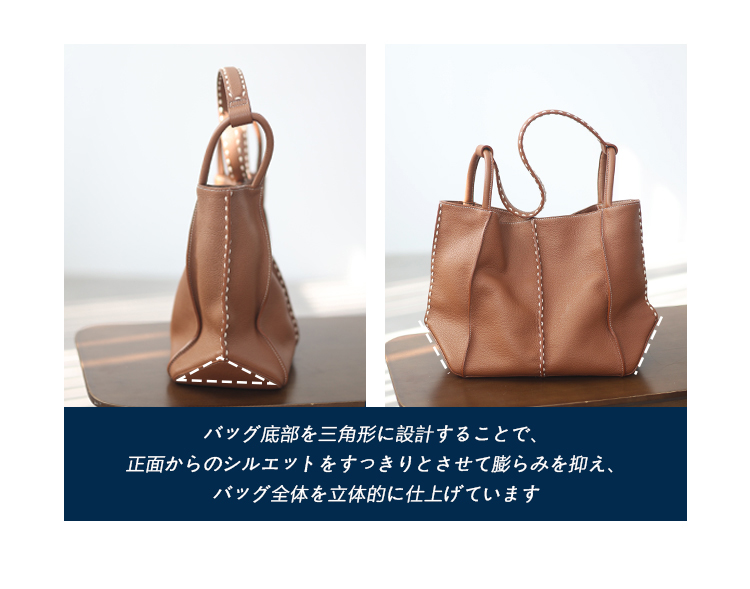 本革 ナッパレザートートバッグ QD678 イメージ14