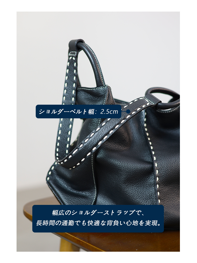 本革 ナッパレザートートバッグ QD678 イメージ15
