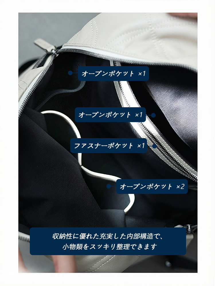 本革 シリンダーバッグ QD601 イメージ21