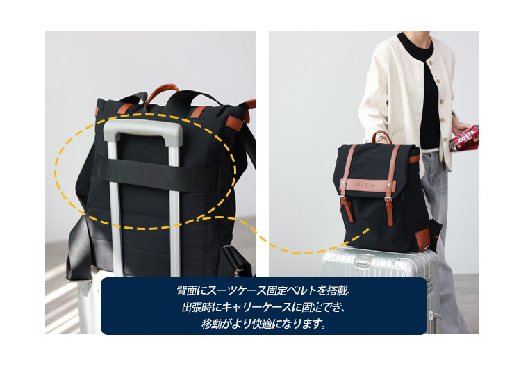 ナイロン×本革 リュック QD767 イメージ18