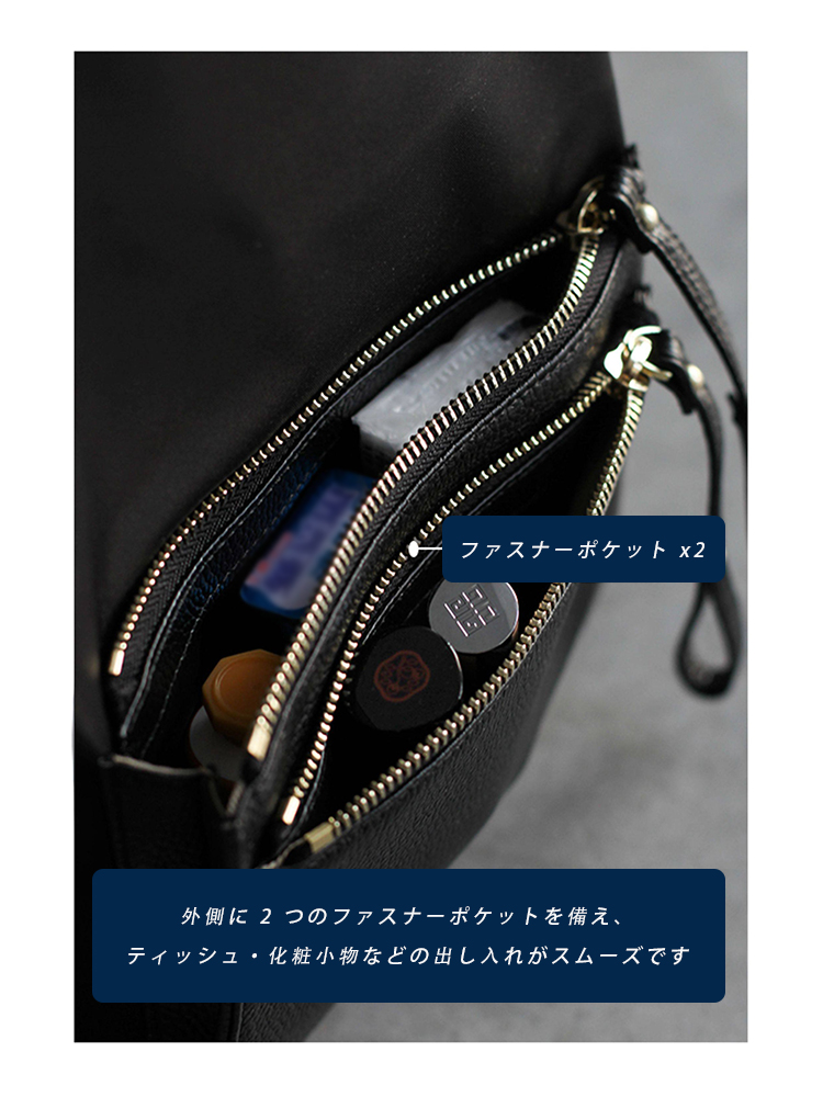 ナイロン×本革 リュック QX0095 イメージ13