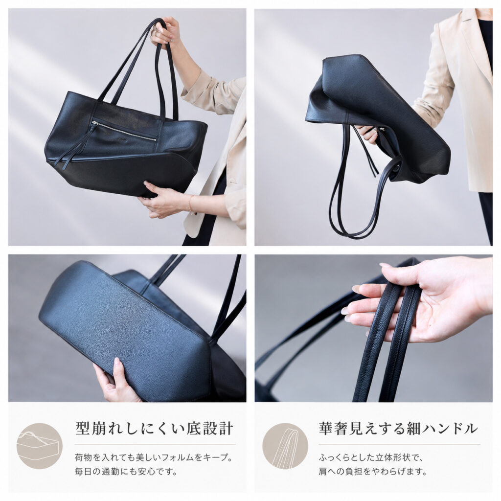 本革 シボ革トートバッグ QD840 イメージ18