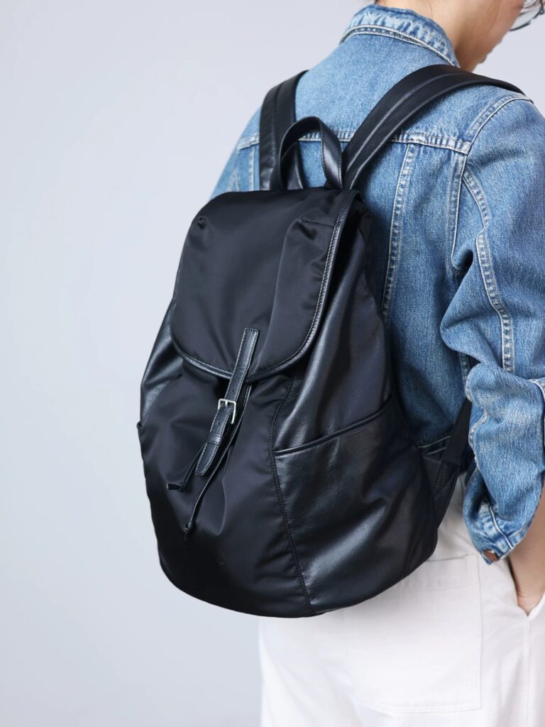 ナイロン×本革 リュック QD848 イメージ4